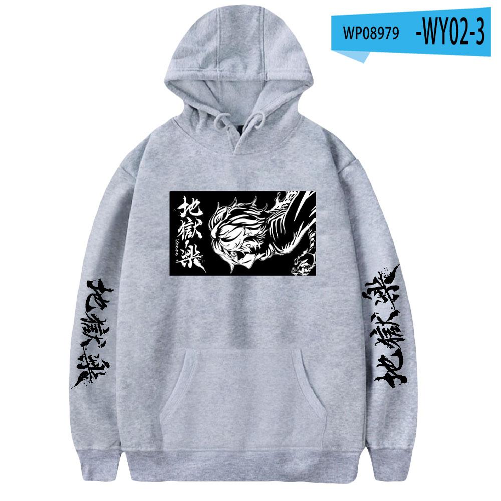 2023 Jigoku Raku Gabimaru Anime Hoodie Long Sleeve Woman Man Sweatshirts Harajuku Streetwear Jigokuraku Manga Clothes Hoodies