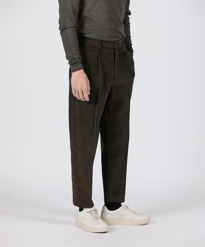 PANICALE Khaki Balloon Fit Corduroy Pants