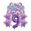 Kpop Demon Hunters Theme Birthday Party Decoration Digital Balloon Aluminum Film Balloon Set