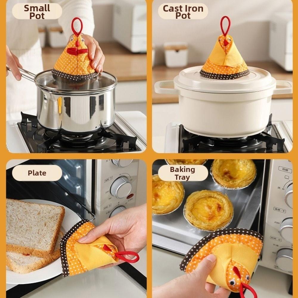 Chicken-shaped Triangle Pot Handle Cap Non-Slip Pot Handle Ear Cap  Hot Dishes Protection