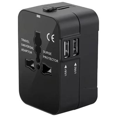Globaler Universeller Reiseadapter mit USB-Steckdose Stromadapter Konverter mit Doppel-USB-Anschluss für International
