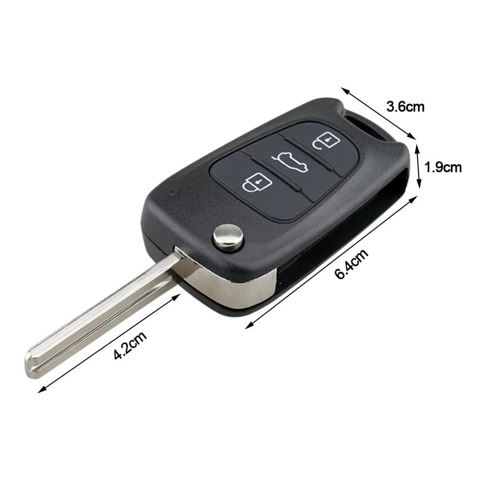 Picanto For Rio 3 For Kia K2 K5 3 Buttons Car Key Shell Remote Key Shell Flip Folding Key Case