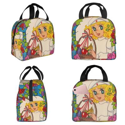 Happy Candy Candy Japan Anime Insulated Lunch Bag for Kids School Cooler Thermal Food Box Tote Portable Lunch Boxes Container