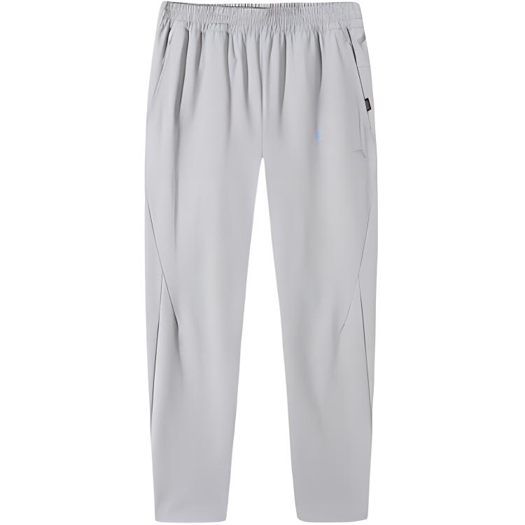 

Anta Straight Leg Simple Casual Solid Color Elastic Knitted Sports Pants Men Bottoms Light-Gray 952517509-4 M