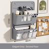 Multi-Purpose Oxford Fabric Hanging Storage Organizer-Bedside Shelf Wall/Door Mount Hanging Bag Space-Saving Gray Beige Options