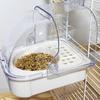 Abnehmbarer Vogeltränkenkäfig Spritzwassergeschützte Papageien-Duschbox Papageien-Badebecken Kleine mittlere Vögel