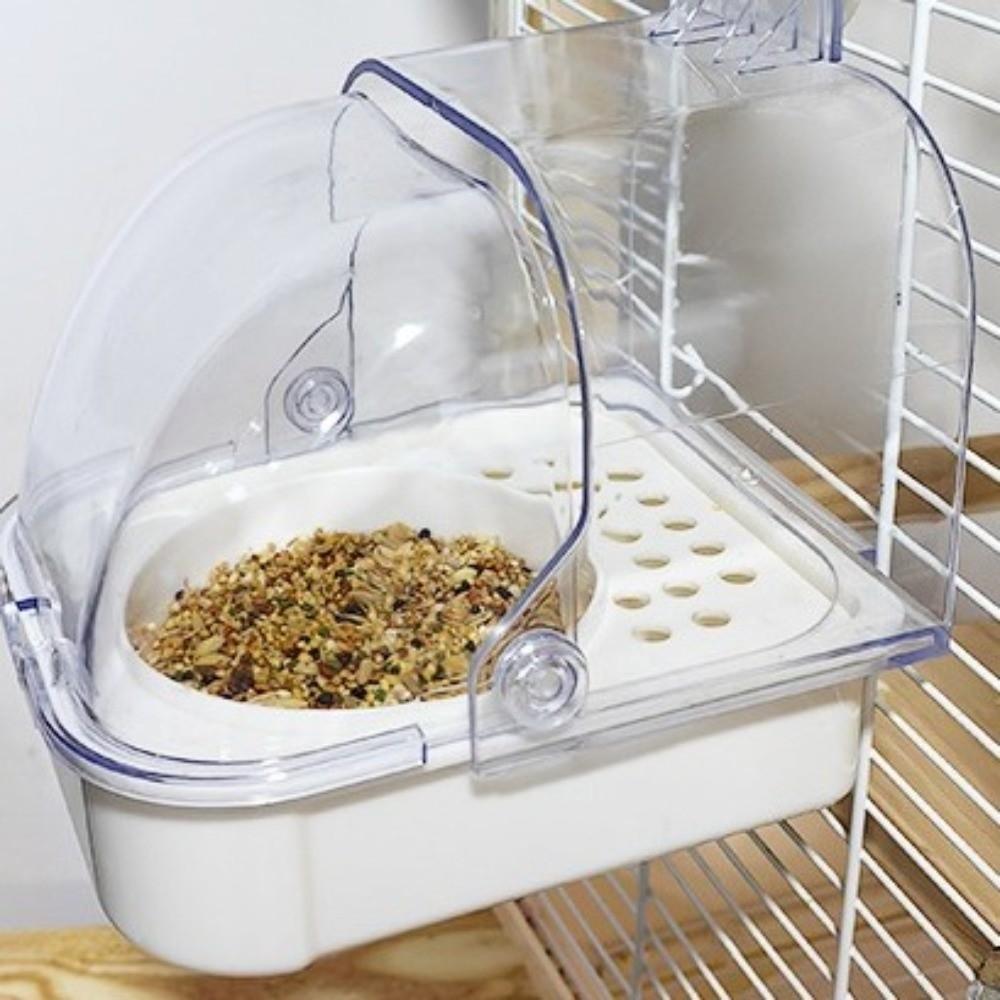 Abnehmbarer Vogeltränkenkäfig Spritzwassergeschützte Papageien-Duschbox Papageien-Badebecken Kleine mittlere Vögel