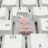Handmade OEM Floral Resin Keycap Translucently Epoxy Camellia for Mechanical Keyboards Aesthetic Keycap Replacement