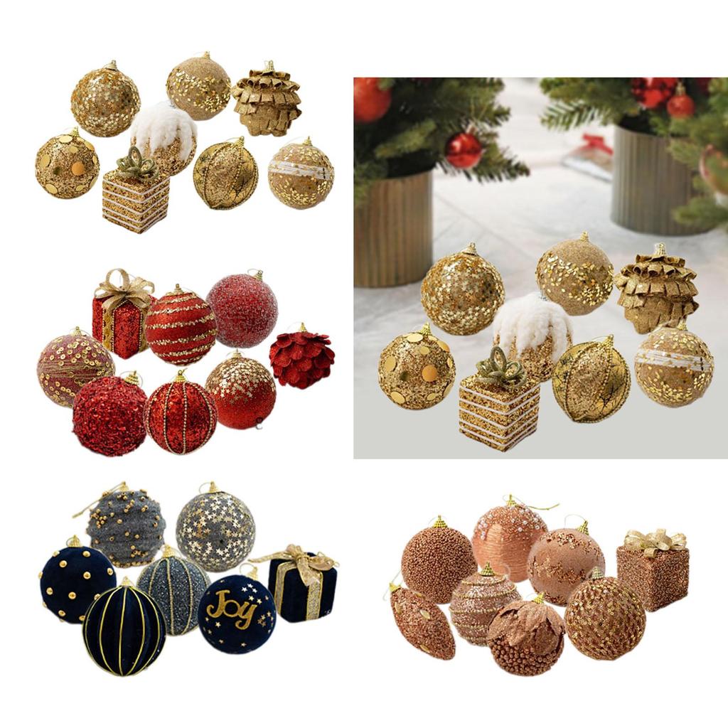 Christmas Balls Ornaments Christmas Tree Decorations DIY Hanging Balls for Holiday Celebration Valentine's Day Home Anniversary