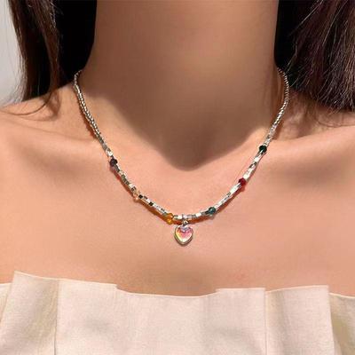 Collana Pendente di Perline alla Moda Coreana Moonlight Love - Bracciale Catena Clavicola Estiva di Alta Qualità