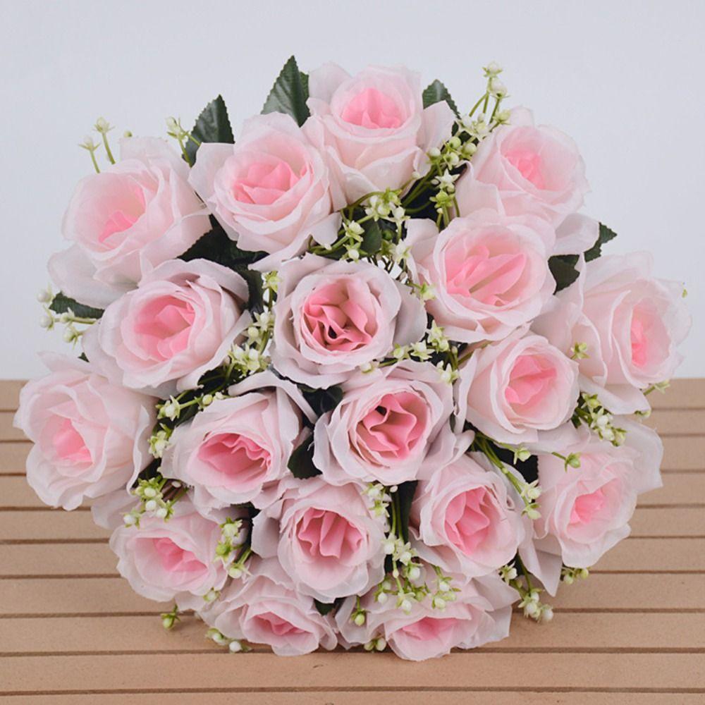 18 Head Valentine's Day Flowers  Natural Simulated Rose Photography Photo Gift  Home Decorative