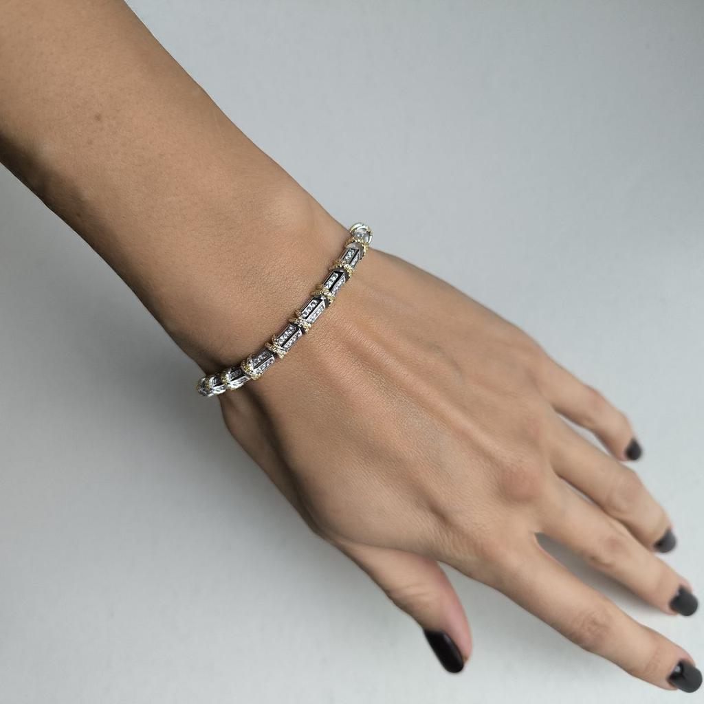 Silberarmband mit Zirkonia, Gewicht des Artikels 16,36 g (2197997)