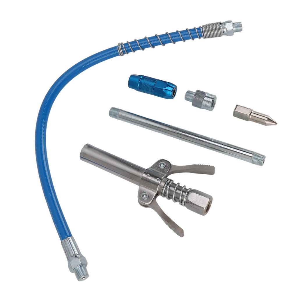 Grease Gun Coupler Kit Extended Locking Set with Adaptor High Pressure Manual Pneumatic Electric