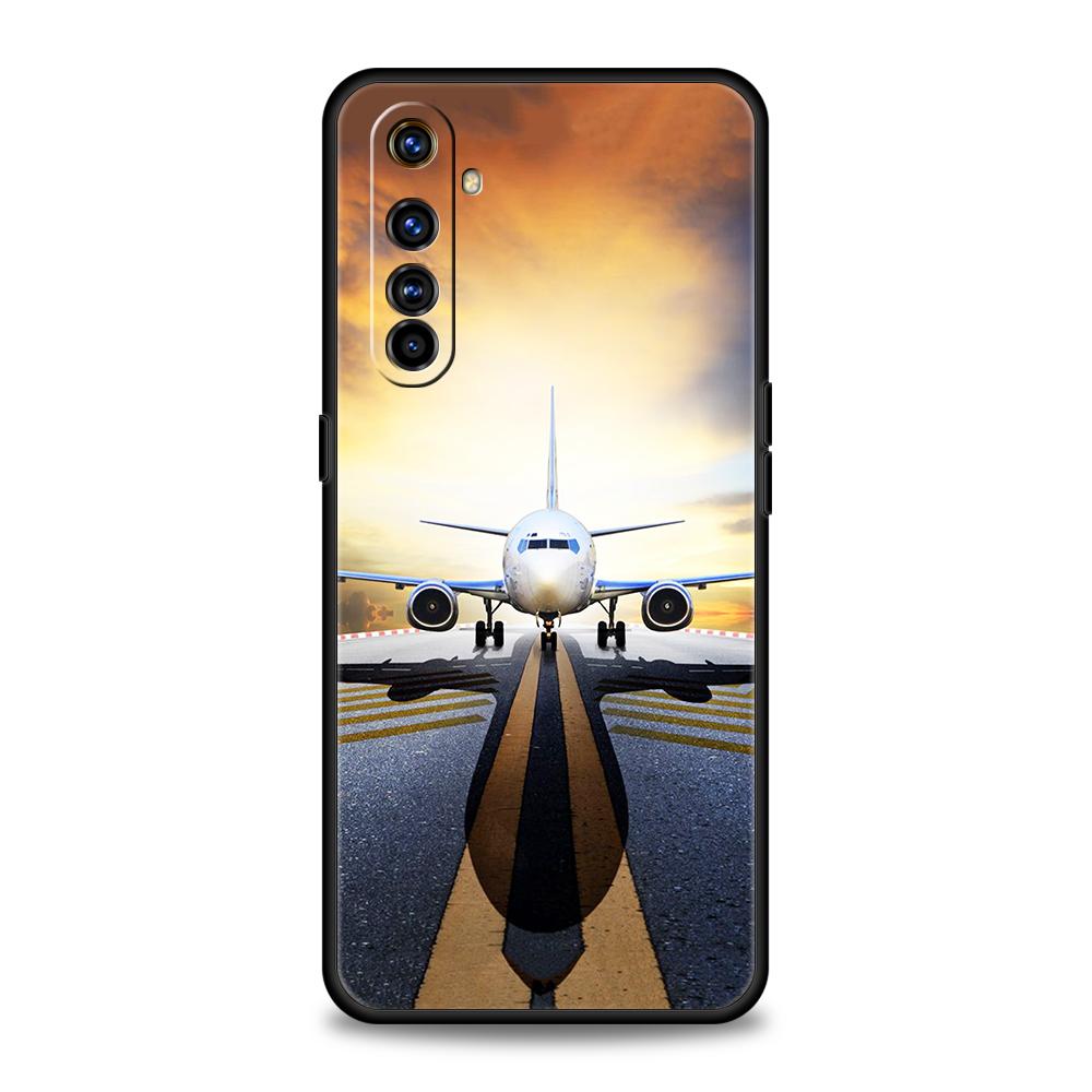 Aircraft Plane Airplane Silicone For Realme 9 Pro GT2 6 7 8 10 C11 C21Y C25 C35 GT Neo 2 3 3T Pro Plus 5G Shockproof Phone Cover