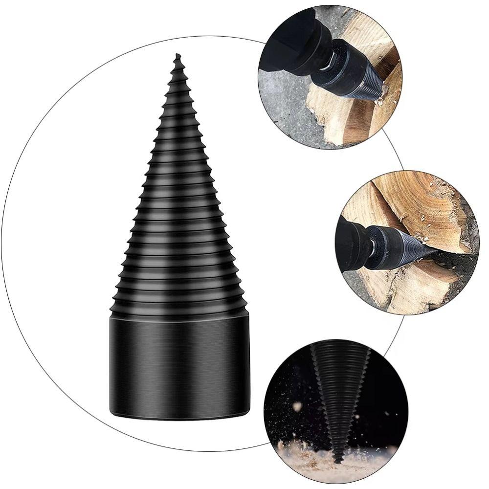 Hexagonal Shank Wood Splitting Cone High Hardness Steel Electric Drill Accessories  Chopping
