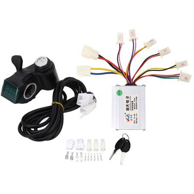 Kit Controlador de Motor Escovado 24V 250W Visor Digital de Potência Acelerador de Polegar com Chaves para Elétrico