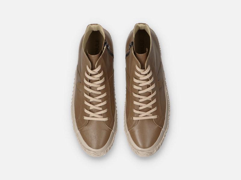 Spingle Handmade Kangaroo Leather Sneakers Spm-443 Dark Gray