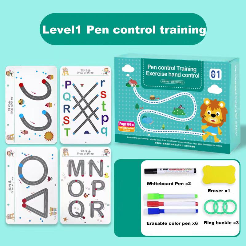 Zabawki Montessori do matematyki Tablet do rysowania z pisakiem Trening kontroli dłoni Gra w dopasowywanie matematyczne Książka Zabawki edukacyjne do nauki Dla dzieci