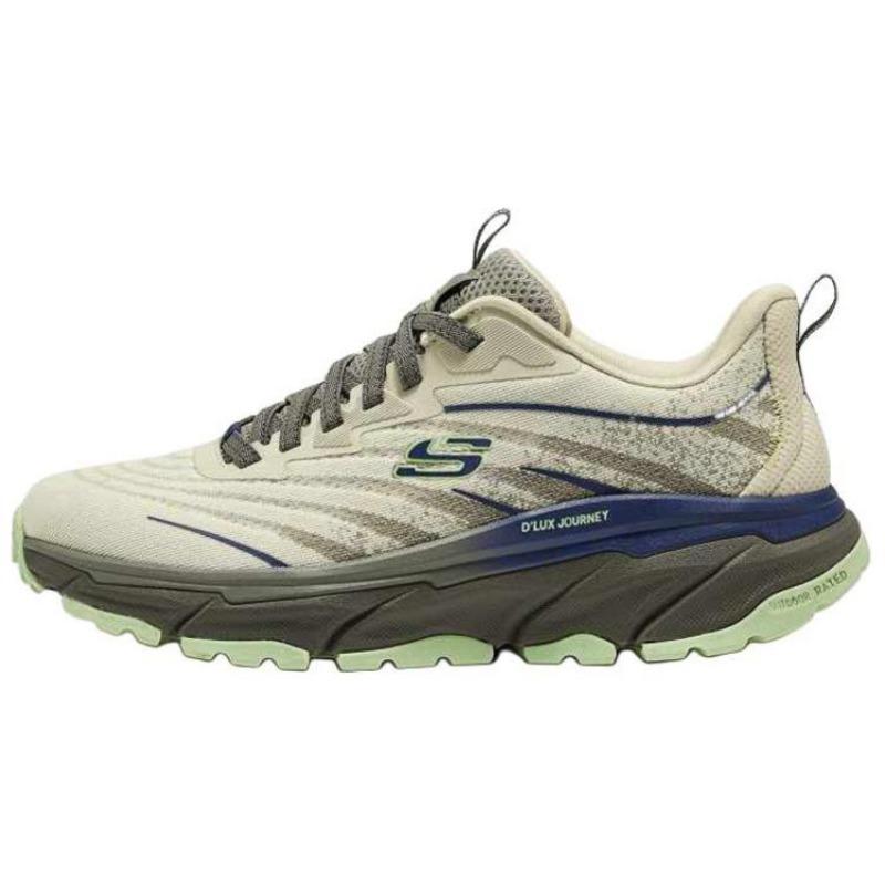 Skechers D LUX JOURNEY Men Low Top Outdoor Functional Shoes Beige Blue 237416-NTBL 42.5