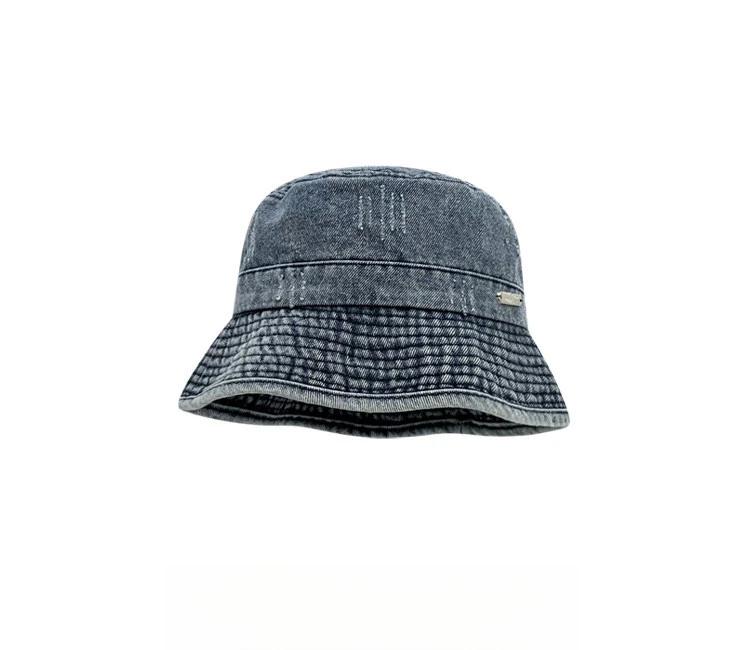 

Washed Bucket Hat Women Spring Summer Hats Women Fisherman Cap Casual Vintage New 56-58cm темно-синього кольору