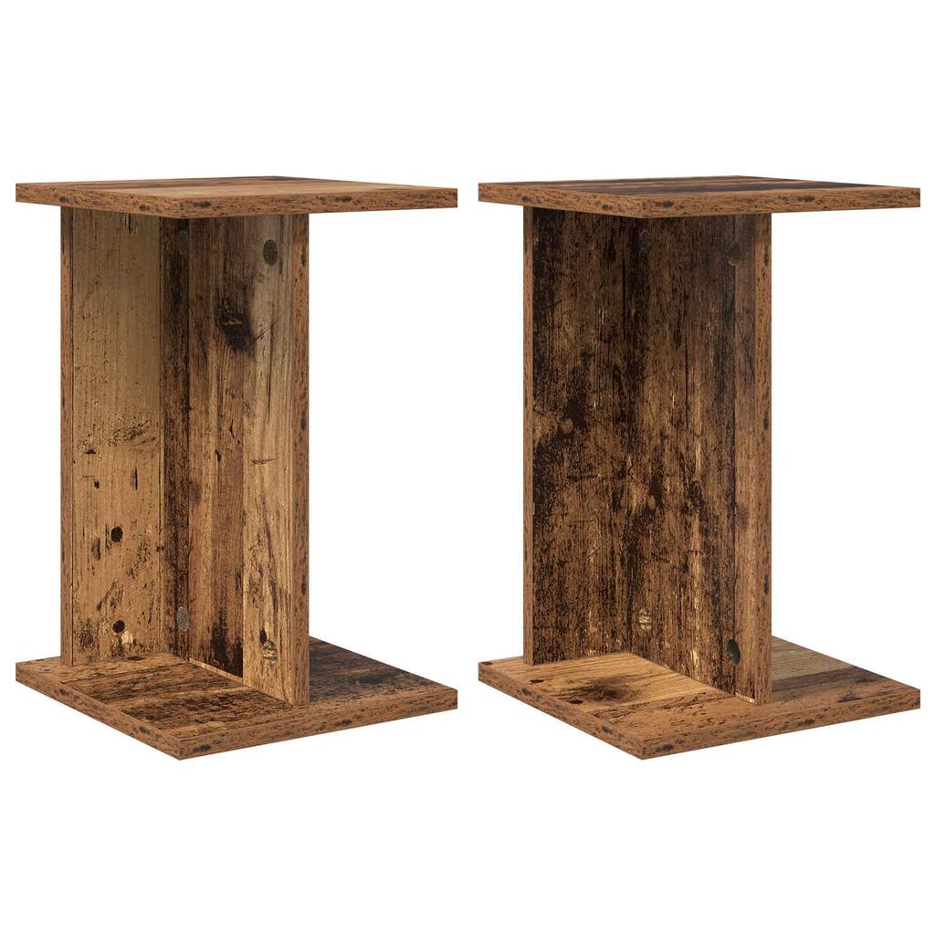 Plant Stand 2 Pcs Reclaimed Wood Look 25 X 25.5 X 40.5 Cm Engineered Wood