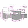 Garden Sofa Set 6 pcs Black Poly Rattan