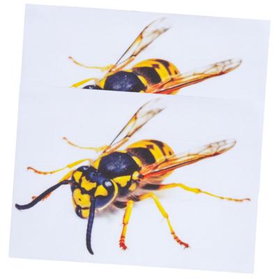 HEALEEP 2 Pcs Car Sticker Rearview Mirror Seal Bee Decal Wasp Sticker PVC Decoration 3D