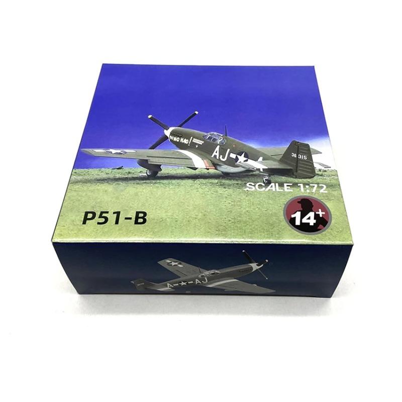 Diecast Metal 1/72 Scale American Army Airlines P51b Mustang Fighter P51B Airplane Model Military Collect Gift
