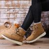 Międzygraniczne aksamitne ocieplane buty bawełniane, zimowe nowe buty bawełniane na sznurowane z przodu, casualowe średniej długości, w dużych rozmiarach na eksport