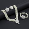 Imitation Pearl Necklace Earrings Bracelet Three-piece High-end Prom Bridal Dress Jewelry Set Fashion Accessories
