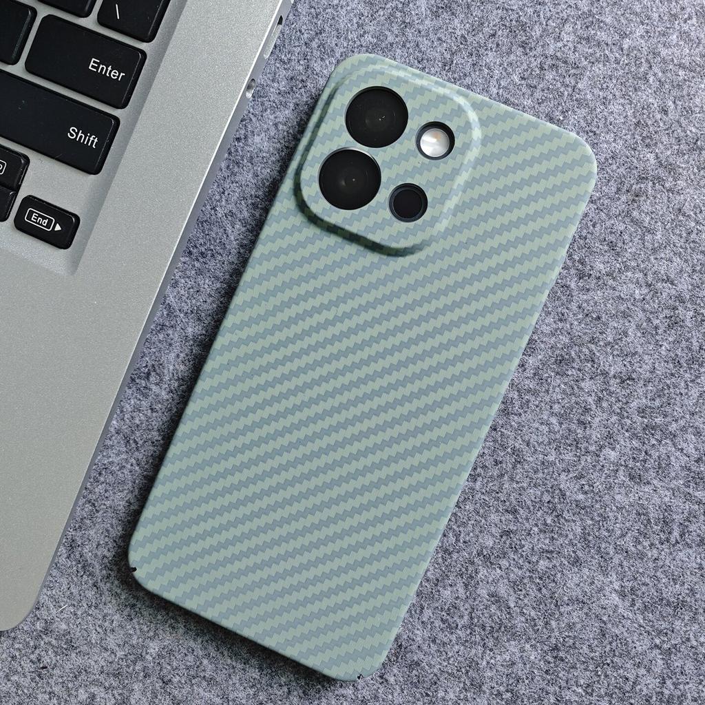 For OnePlus 13S 13T Case Matte Hard Carbon Fiber Texture Pattern Light And Thin Cover For One Plus 13 T Fashion Shell Bumper