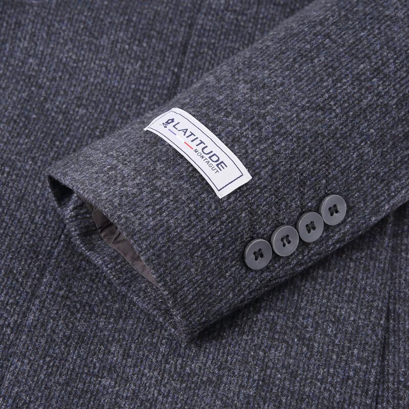 MONTAGUT Men's Silk Wool Blend Casual Suit Jacket