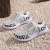 Leopard Print Casual Running Shoes for Women Comfort Soft Sole Breathable Knit Sneakers Woman Lightweight Slip On Walking Shoes