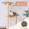 Wall Mounted Cat Shelves Tree with Platform Tree-Shaped Cat Furniture