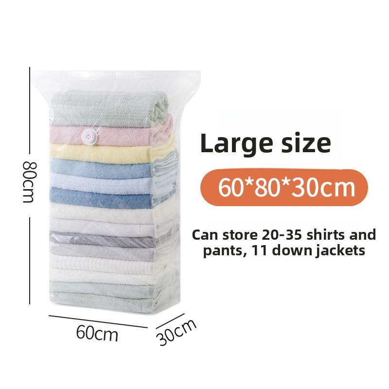 Vacuum Compression Bags for Clothing and Blankets, No Pump Space Saver, Heavy Duty Sealed Travel Packing Bags with Hand Roll