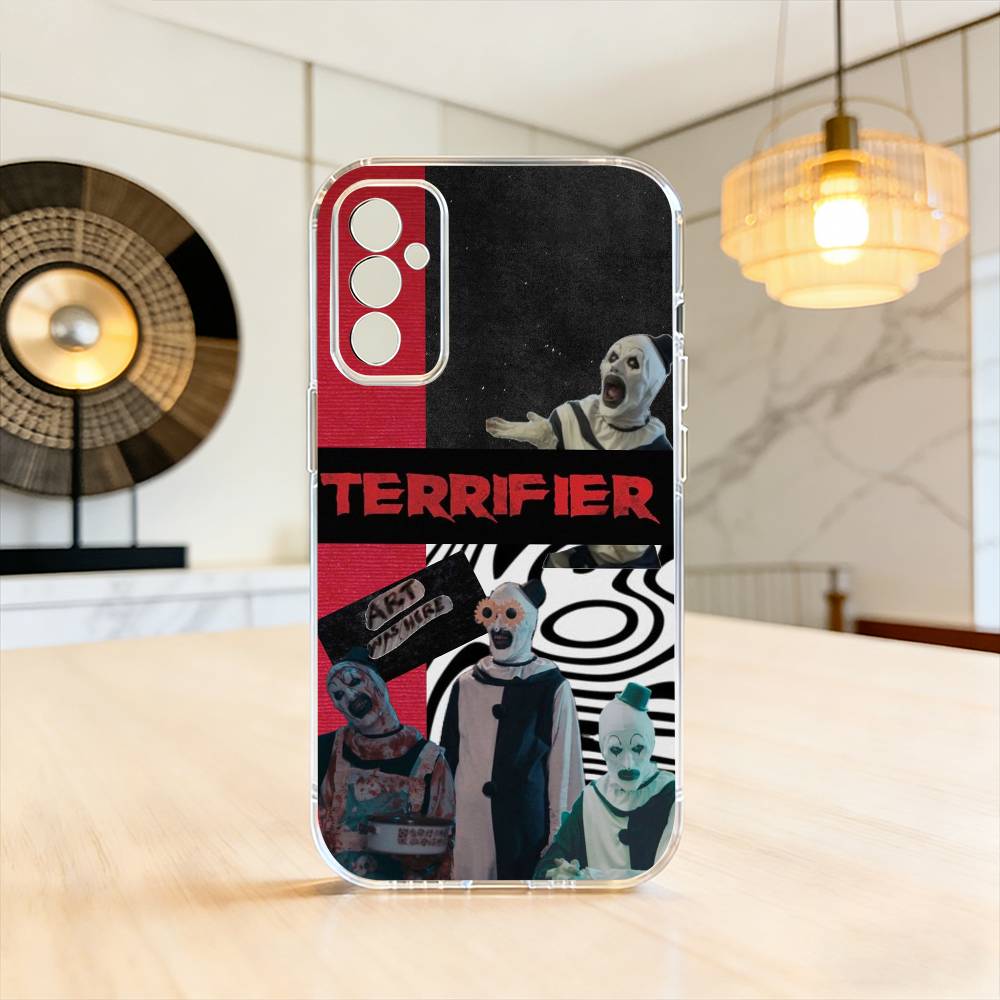 

Art the Clown horror Terrifer Phone Case Transparent Silicone Soft For SamsungA10,12,20,21S,30,31,40,50,51,52,70,71 Samsung a40