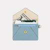 Matt Post Steen Leather Keyring Card Wallet Sky Blue