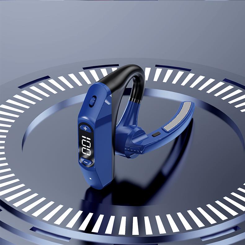 Bluetooth Business Earphones Talk/Music Time 20/30 Hours LED Digital Display With MlC Noice Cancelling Wireless Headset