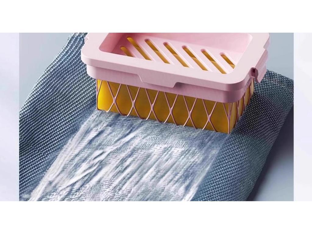 Multifunctional Elastic Mesh Soap Foaming Box: Hands-Free Laundry & Storage Tray with Drainage