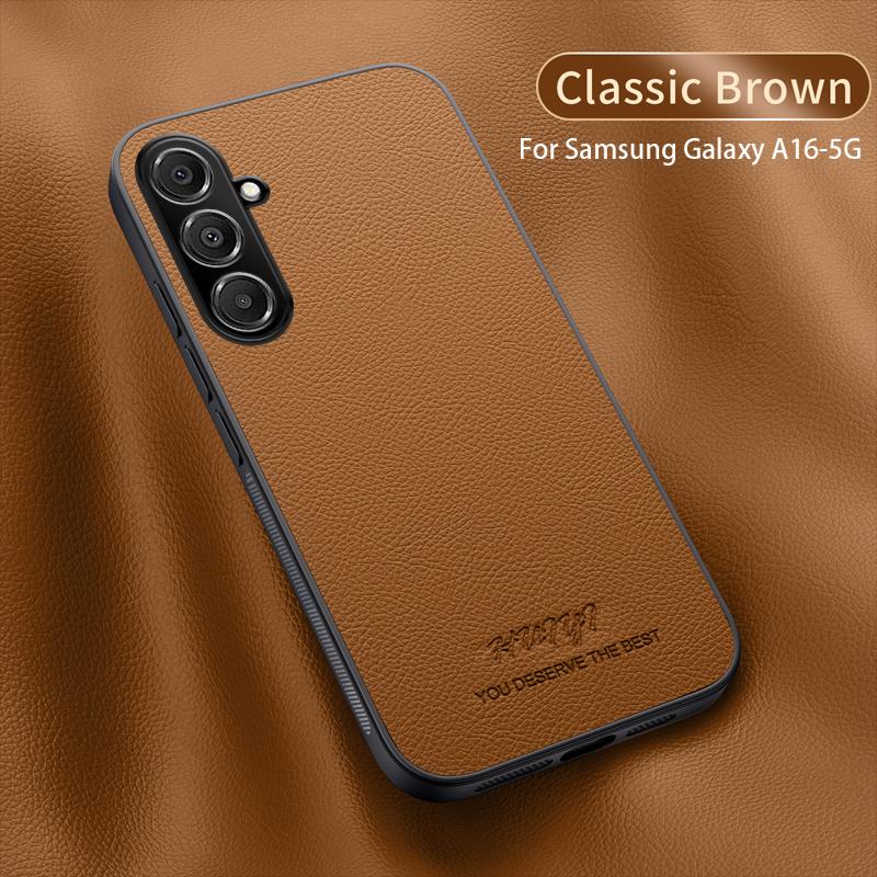 Leather Magsafe Car Holder Case for Samsung Galaxy A16 A06 5G A55 A15 A25 A35 A14 A24 A34 A54 A52s A05S A13 A51 A71 4G A53 A73