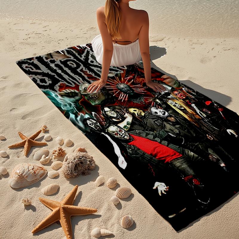 Rock music Slipk-not Beach Towel, Super Soft Microfiber, Gift for Her/Him, Birthday, for Pool, Beach, Travel, Home Decor Fan gifts
