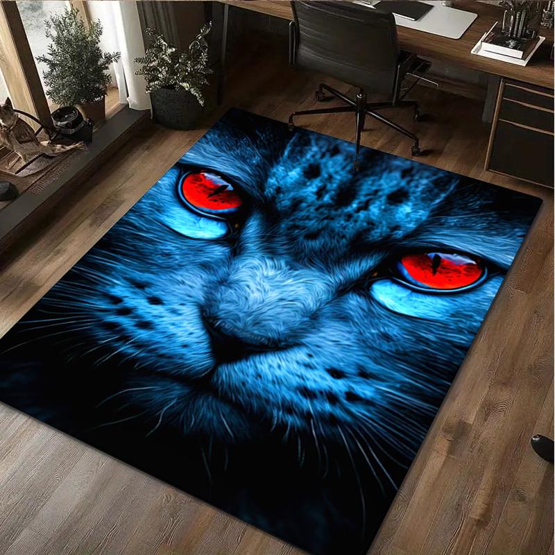 1 Stück Teppich mit Katzenmuster - Heimdekoration Teppich für Wohnzimmer Schlafzimmer Bodenbelag Computerstuhl Bereichsteppich