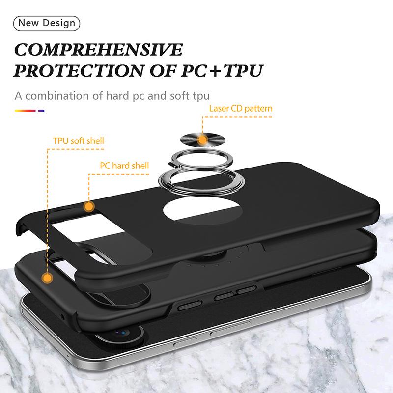 Google Pixel 9 Phone Case 9A Magnetic Car Holder, Drop-Proof, Popular Model with PRO Finger Ring, Frosted Finish