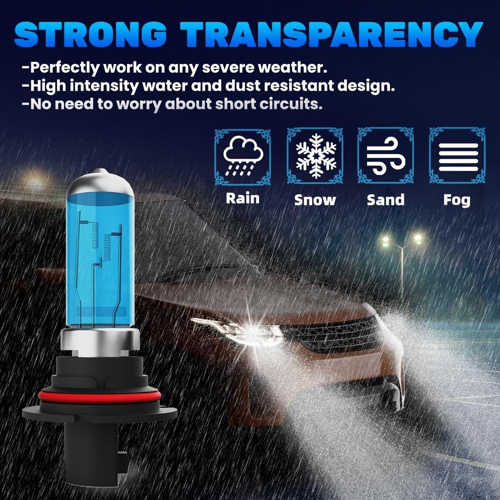 Halogen Headlights Fit For Dodge Dakota 1997-2004 Headlight Bulbs,9007/HB5 High/Low Beam + 880/881/H27 Fog Light Bright Light Combo,Plug And