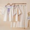 Summer Women's Pajama Ladies' Pajamas Set Short Sleeves+Long Pants Pajamas Spring Sleepwear Homewear Girl's Nightwear
