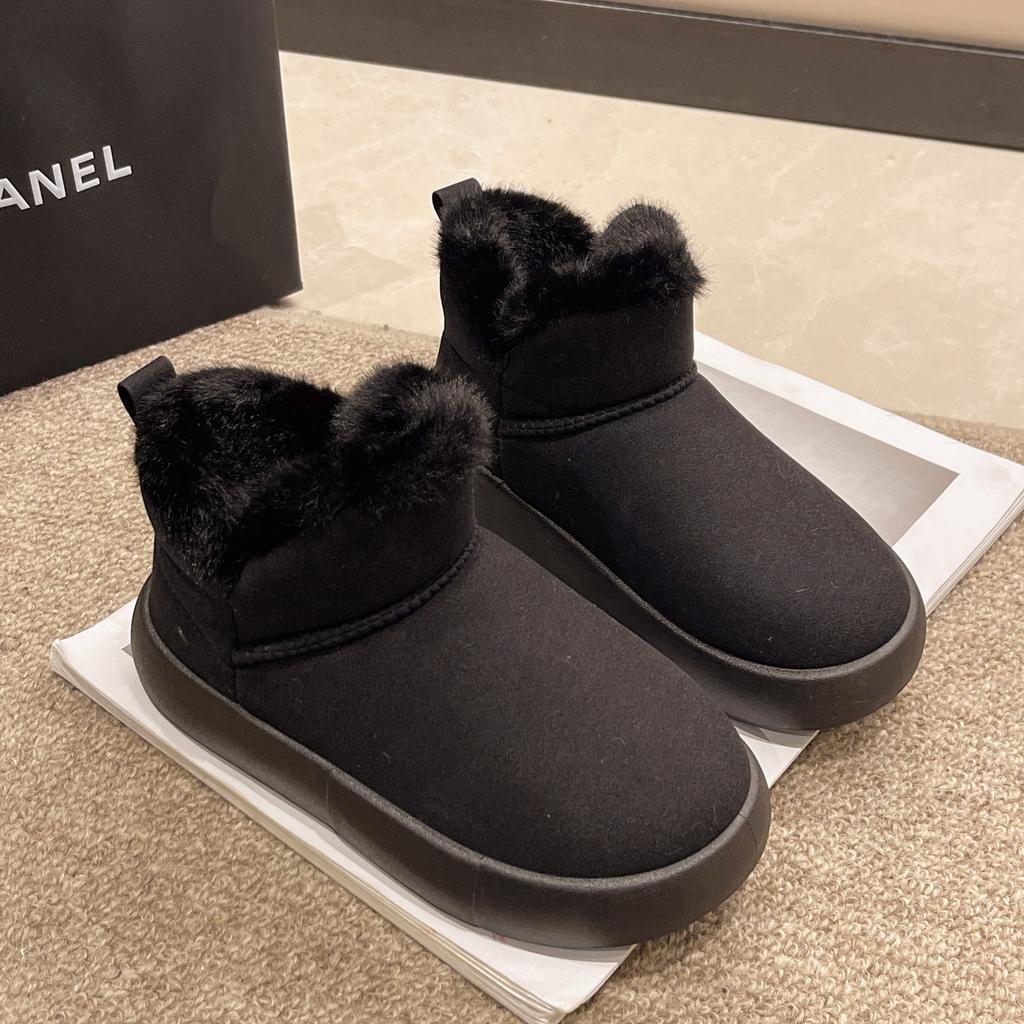 Fashion casual snow boots women's indoor home comfort and warmth fluffy thick-soled bag and cotton shoes winter