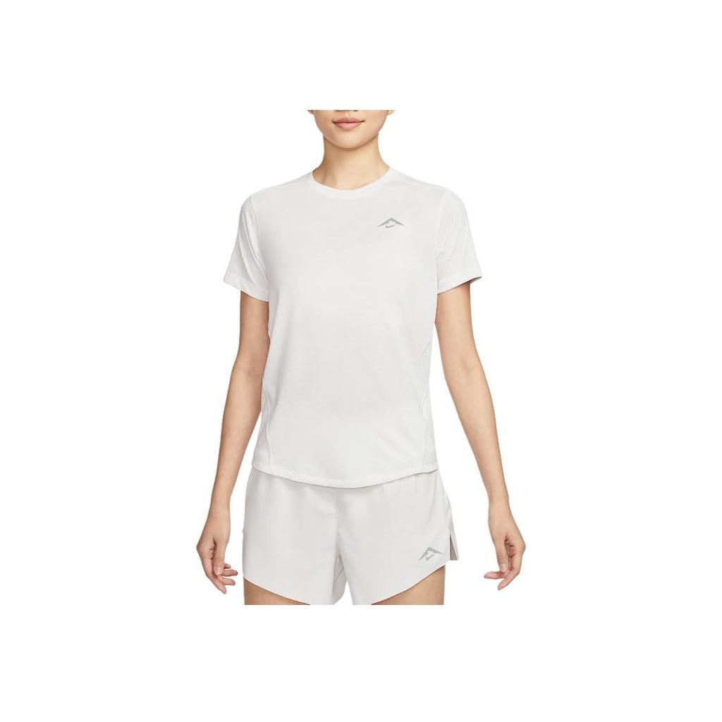 Nike Logo Round Neck Short Sleeve T-Shirt Women Tops White HJ2243-030