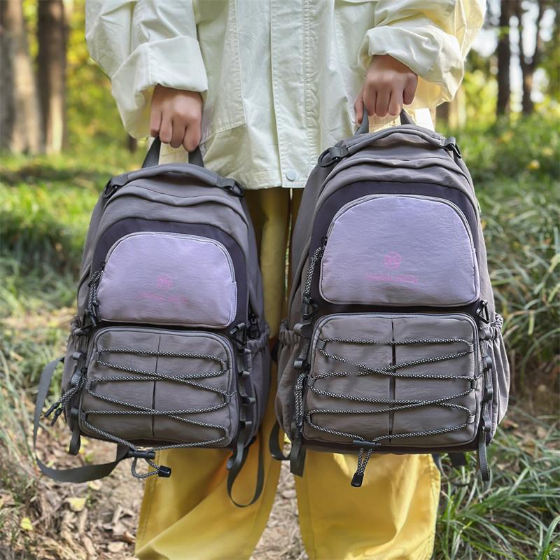 Unisex Outdoor Backpack Color Block Waterproof Backpack