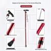 Foldable Unisex Aluminum Trekking Poles: Non-slip Walking Stick for Elderly