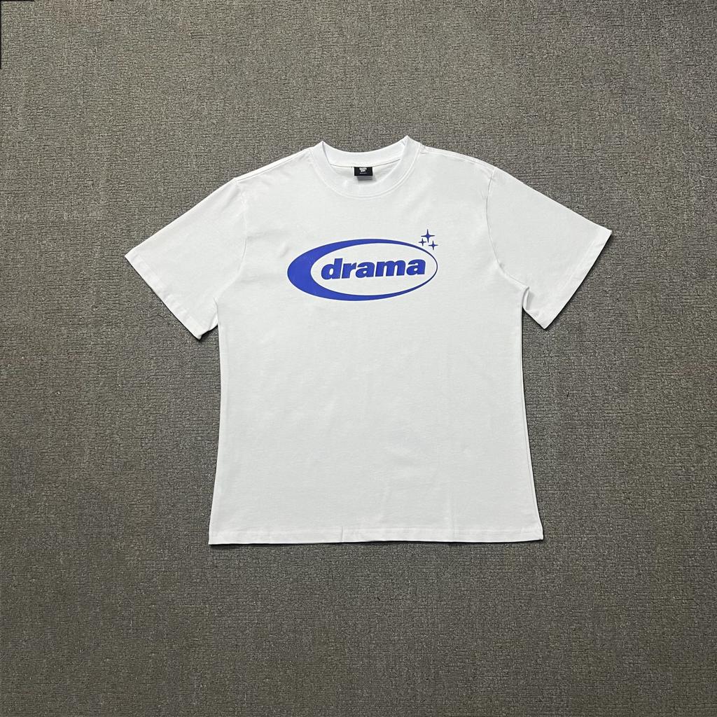 Cross-border Foreign Trade European and American High Street Drama Tide Brand Simple Letter LOGO Printing Men's and Women's Casual Loose T-shirt